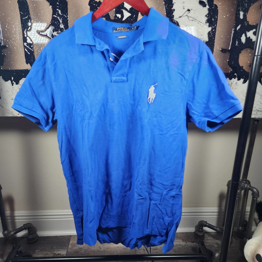 Men's POLO Ralph Lauren Shirt sz L - Rare full embroidered back logo